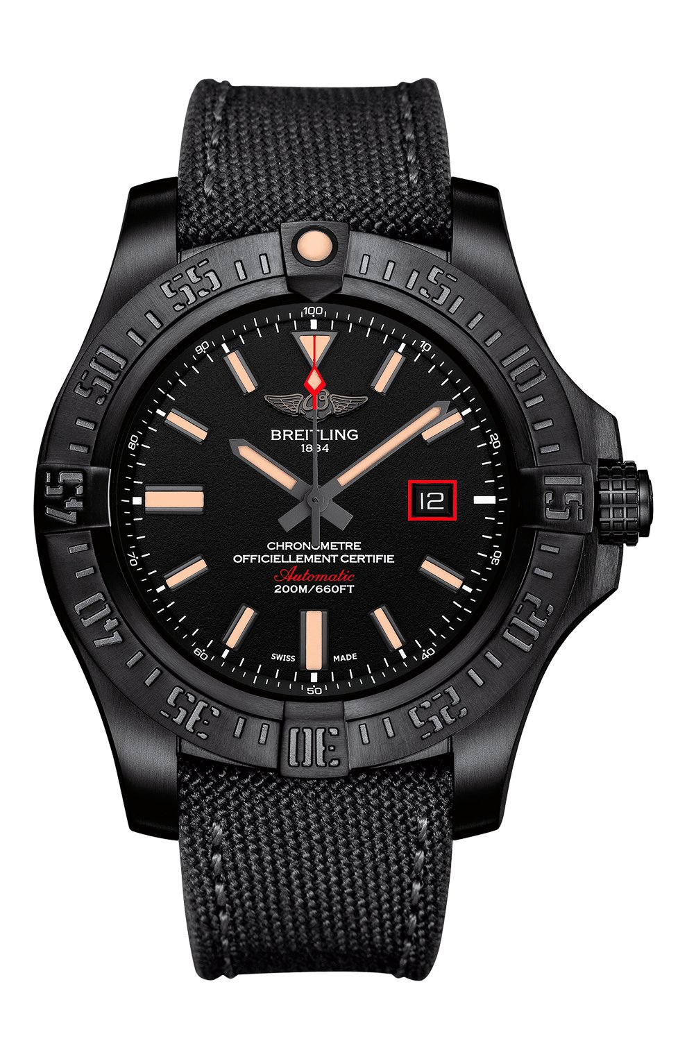 Мужские часы blackbird 44 BREITLING черного цвета, арт. V17311101B1W1 | Фото 1