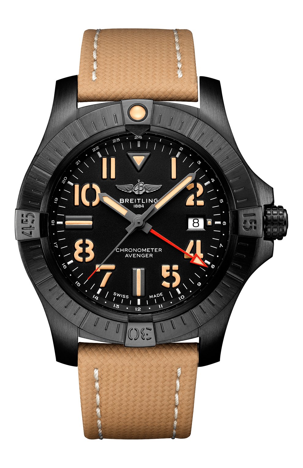 Женские часы avenger automatic gmt blackbird BREITLING бесцветного цвета, арт. V32395101B1X1 | Фото 1 (Механизм: Автомат; Материал корпуса: Титан; Цвет циферблата: Чёрный)