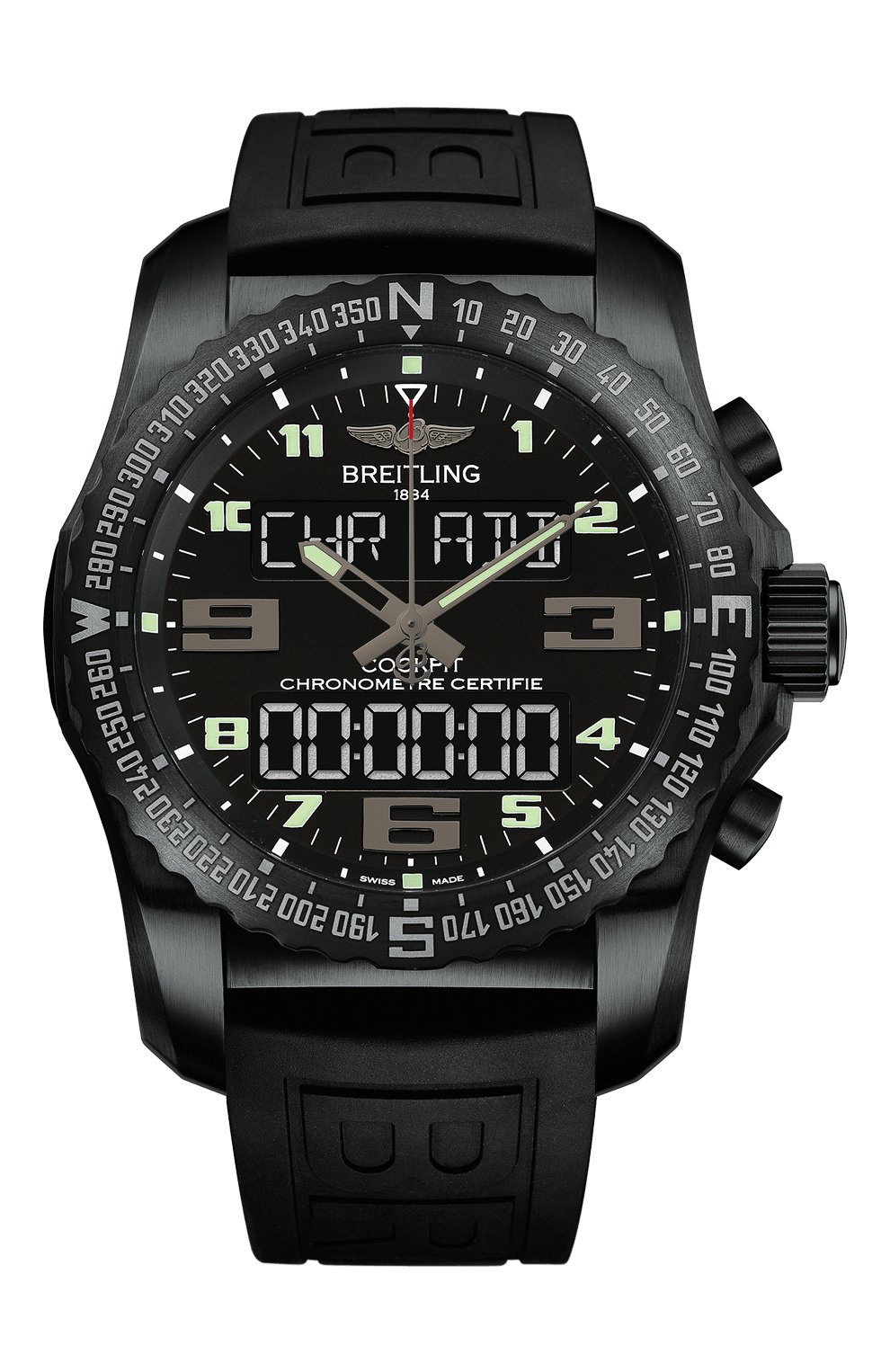 Мужские часы cockpit b50 BREITLING черного цвета, арт. VB5010221B1S1 | Фото 1
