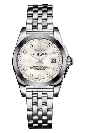 Женские часы galactic 29 sleek BREITLING перламутрового цвета по цене 416000 руб., арт. W72348121A2A1 | Фото 1 Женские часы galactic 29 sleek BREITLING перламутрового цвета, арт. W72348121A2A1 | Фото 1