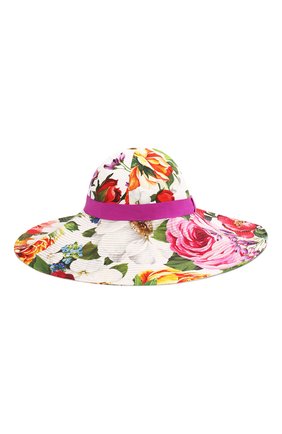 Женская хлопковая шляпа DOLCE & GABBANA разноцветного цвета по цене 39200 руб., арт. FH488A/FSFJG | Фото 1 Женская хлопковая шляпа DOLCE & GABBANA разноцветного цвета, арт. FH488A/FSFJG | Фото 1