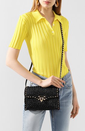 Женская сумка valentino garavani rockstud VALENTINO черного цвета по цене 75900 руб., арт. TW0B0181/HSQ | Фото 2 Женская сумка valentino garavani rockstud VALENTINO черного цвета, арт. TW0B0181/HSQ | Фото 2