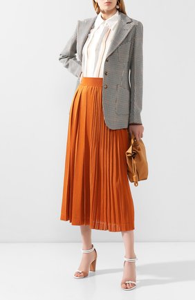 Женская шелковая юбка LORO PIANA оранжевого цвета по цене 175500 руб., арт. FAL0587 | Фото 2 Женская шелковая юбка LORO PIANA оранжевого цвета, арт. FAL0587 | Фото 2