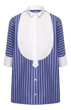 Женская хлопковая рубашка SACAI синего цвета по цене 48100 руб., арт. 20-04821 | Фото 1 Женская хлопковая рубашка SACAI синего цвета, арт. 20-04821 | Фото 1