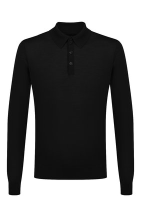 Мужское шерстяное поло GIORGIO ARMANI черного цвета по цене 58100 руб., арт. 8NSF03/SM01Z | Фото 1 Мужское шерстяное поло GIORGIO ARMANI черного цвета, арт. 8NSF03/SM01Z | Фото 1