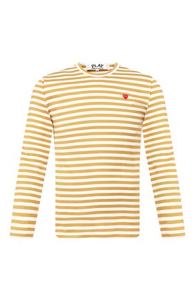 Мужская хлопковый лонгслив COMME DES GARCONS PLAY хаки цвета по цене 11850 руб., арт. AZ-T218 | Фото 1 Мужская хлопковый лонгслив COMME DES GARCONS PLAY хаки цвета, арт. AZ-T218 | Фото 1