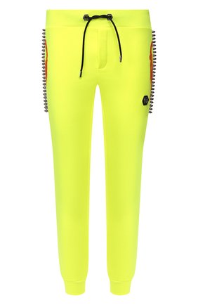 Мужской хлопковые джоггеры PHILIPP PLEIN желтого цвета по цене 72480 руб., арт. P20C MJT1500 PJO002N | Фото 1 Мужской хлопковые джоггеры PHILIPP PLEIN желтого цвета, арт. P20C MJT1500 PJO002N | Фото 1