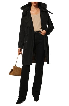 Женский тренч kensington BURBERRY черного цвета по цене 76300 руб., арт. 8006111 | Фото 2 Женский тренч kensington BURBERRY черного цвета, арт. 8006111 | Фото 2