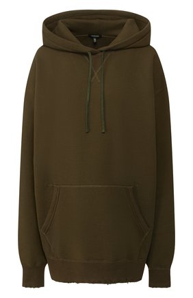 Женская хлопковое худи R13 хаки цвета по цене 33100 руб., арт. R13W3160-03 | Фото 1 Женская хлопковое худи R13 хаки цвета, арт. R13W3160-03 | Фото 1