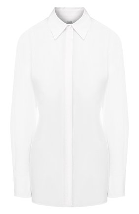 Женская хлопковая рубашка VICTORIA, VICTORIA BECKHAM белого цвета по цене 25650 руб., арт. 2220WSH001026B | Фото 1 Женская хлопковая рубашка VICTORIA, VICTORIA BECKHAM белого цвета, арт. 2220WSH001026B | Фото 1