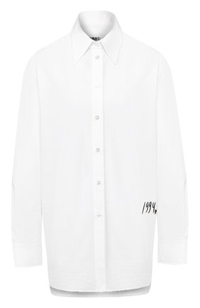 Женская хлопковая рубашка MM6 белого цвета по цене 31900 руб., арт. S32DL0257/S52728 | Фото 1 Женская хлопковая рубашка MM6 белого цвета, арт. S32DL0257/S52728 | Фото 1