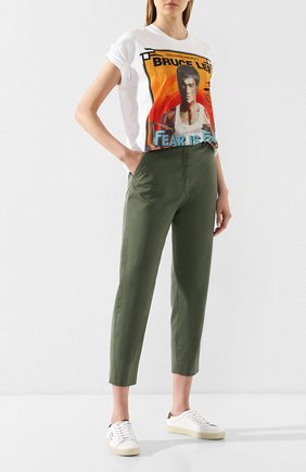 Женская хлопковая футболка DSQUARED2 белого цвета по цене 19950 руб., арт. S72GD0240/S22507 | Фото 2 Женская хлопковая футболка DSQUARED2 белого цвета, арт. S72GD0240/S22507 | Фото 2