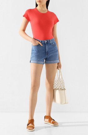 Женские джинсовые шорты RAG&BONE синего цвета по цене 18350 руб., арт. WDD20S1901CLPL | Фото 2 Женские джинсовые шорты RAG&BONE синего цвета, арт. WDD20S1901CLPL | Фото 2