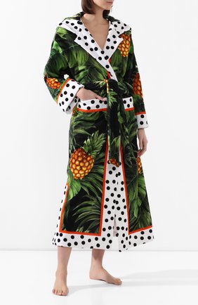 Женский хлопковый халат DOLCE & GABBANA разноцветного цвета по цене 154500 руб., арт. 00A03J/FP6NA | Фото 2 Женский хлопковый халат DOLCE & GABBANA разноцветного цвета, арт. 00A03J/FP6NA | Фото 2