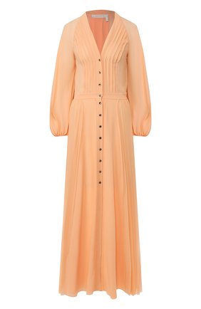 Женское шелковое платье CHLOÉ оранжевого цвета по цене 299500 руб., арт. CHC20UR013002 | Фото 1 Женское шелковое платье CHLOÉ оранжевого цвета, арт. CHC20UR013002 | Фото 1