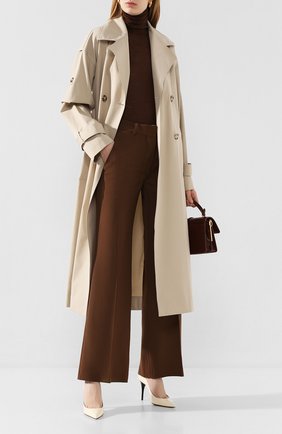 Женская шелковая водолазка VICTORIA BECKHAM коричневого цвета по цене 53800 руб., арт. 1220KJU001290A | Фото 2 Женская шелковая водолазка VICTORIA BECKHAM коричневого цвета, арт. 1220KJU001290A | Фото 2
