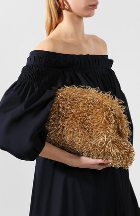 Женский клатч BOTTEGA VENETA золотого цвета по цене 582000 руб., арт. 591968/VCQA0 | Фото 2 Женский клатч BOTTEGA VENETA золотого цвета, арт. 591968/VCQA0 | Фото 2