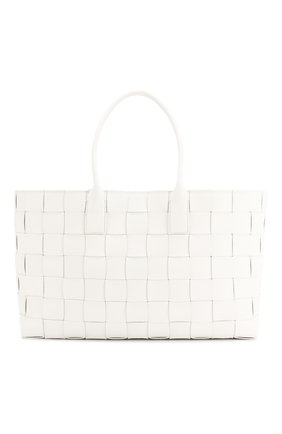 Женская сумка-шопер BOTTEGA VENETA черно-белого цвета по цене 444500 руб., арт. 607668/VMAY3 | Фото 1 Женская сумка-шопер BOTTEGA VENETA черно-белого цвета, арт. 607668/VMAY3 | Фото 1