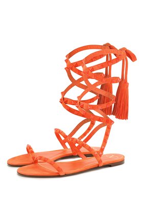Замшевые сандалии Rockstud Flair | Фото №1 Замшевые сандалии Rockstud Flair | Фото №1