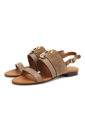 Женские кожаные сандалии CHLOÉ хаки цвета по цене 49700 руб., арт. CHC20U32691 | Фото 1 Женские кожаные сандалии CHLOÉ хаки цвета, арт. CHC20U32691 | Фото 1