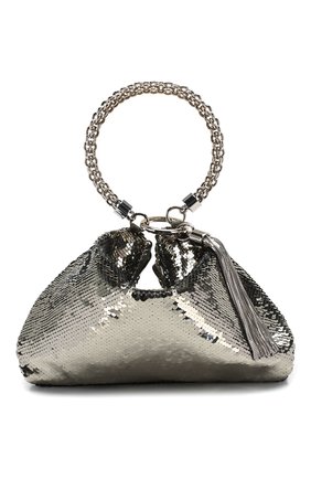 Женский сумка callie JIMMY CHOO серебряного цвета по цене 62500 руб., арт. CALLIE/VJU | Фото 1 Женский сумка callie JIMMY CHOO серебряного цвета, арт. CALLIE/VJU | Фото 1