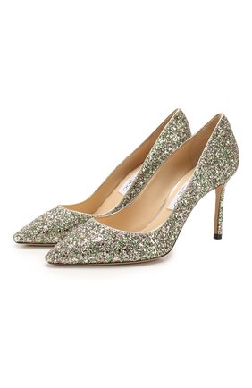 Женская туфли romy 85 JIMMY CHOO зеленого цвета по цене 45400 руб., арт. R0MY 85/CGF | Фото 1 Женская туфли romy 85 JIMMY CHOO зеленого цвета, арт. R0MY 85/CGF | Фото 1