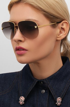 Мужские солнцезащитные очки CARTIER золотого цвета по цене 61900 руб., арт. CT0065 008 | Фото 2 Мужские солнцезащитные очки CARTIER золотого цвета, арт. CT0065 008 | Фото 2