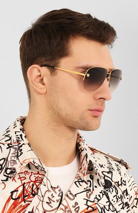 Женские солнцезащитные очки CARTIER золотого цвета по цене 61900 руб., арт. CT0065 008 | Фото 3 Женские солнцезащитные очки CARTIER золотого цвета, арт. CT0065 008 | Фото 3