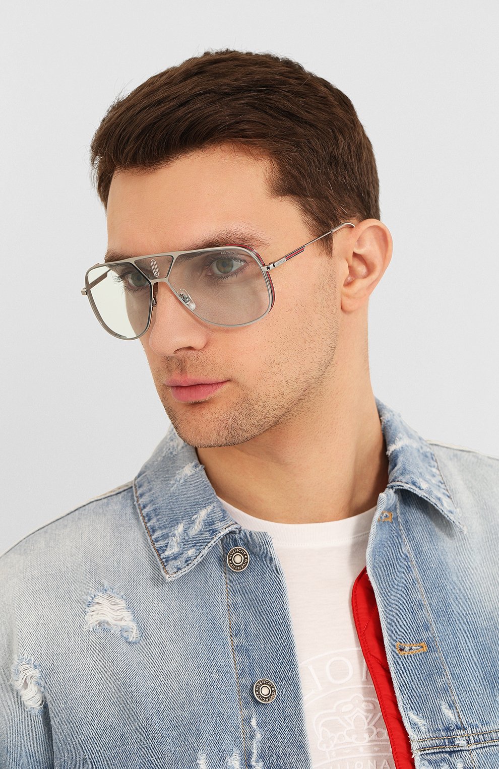 Женские солнцезащитные очки CARRERA голубого цвета по цене 22650 руб., арт. CARRERA LENS3 V84 | Фото 3 Женские солнцезащитные очки CARRERA голубого цвета, арт. CARRERA LENS3 V84 | Фото 3