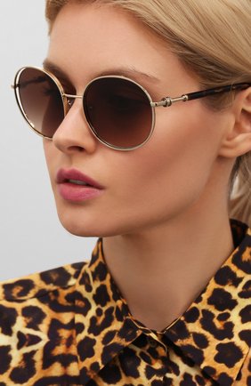 Женские солнцезащитные очки BVLGARI коричневого цвета по цене 27000 руб., арт. 6135-278/13 | Фото 2 Женские солнцезащитные очки BVLGARI коричневого цвета, арт. 6135-278/13 | Фото 2
