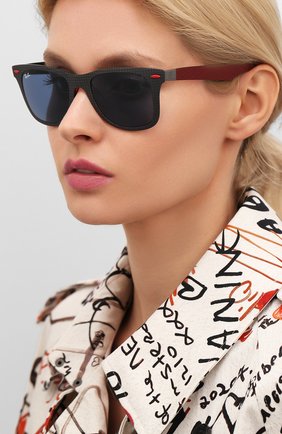 Женские солнцезащитные очки RAY-BAN красного цвета по цене 35300 руб., арт. 8395M-F05580 | Фото 2 Женские солнцезащитные очки RAY-BAN красного цвета, арт. 8395M-F05580 | Фото 2