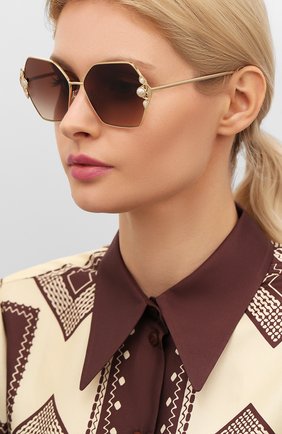 Мужские солнцезащитные очки DOLCE & GABBANA золотого цвета по цене 19300 руб., арт. 2253H-02/13 | Фото 2 Мужские солнцезащитные очки DOLCE & GABBANA золотого цвета, арт. 2253H-02/13 | Фото 2