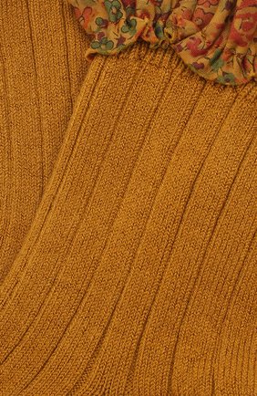 Детские хлопковые носки COLLEGIEN оранжевого цвета, арт. 3458/18-35 | Фото 2 (Материал: Хлопок, Текстиль; Кросс-КТ: Носки)