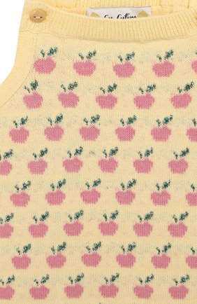 Детский хлопковый комбинезон LES LUTINS желтого цвета по цене 4815 руб., арт. 20E026/PERRINE | Фото 3 Детский хлопковый комбинезон LES LUTINS желтого цвета, арт. 20E026/PERRINE | Фото 3