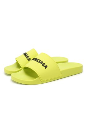 Мужские резиновые шлепанцы piscine BALENCIAGA желтого цвета по цене 23650 руб., арт. 565826/W1S80 | Фото 1 Мужские резиновые шлепанцы piscine BALENCIAGA желтого цвета, арт. 565826/W1S80 | Фото 1
