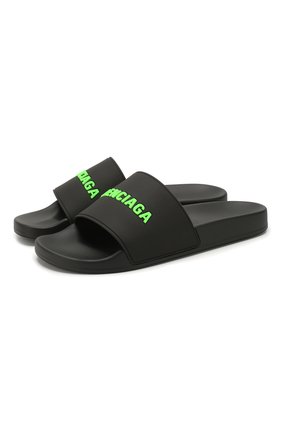 Мужские резиновые шлепанцы pool BALENCIAGA черного цвета по цене 19950 руб., арт. 565826/W1S81 | Фото 1 Мужские резиновые шлепанцы pool BALENCIAGA черного цвета, арт. 565826/W1S81 | Фото 1