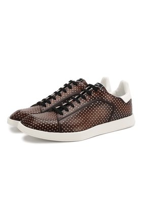 Мужские кожаные кеды BERLUTI темно-коричневого цвета по цене 185500 руб., арт. S5093-001 | Фото 1 Мужские кожаные кеды BERLUTI темно-коричневого цвета, арт. S5093-001 | Фото 1 (Подошва: Плоская; Материал внутренний: Натуральная кожа; Материал внешний: Кожа; Материал утеплителя: Без утеплителя; Стили: Классический)