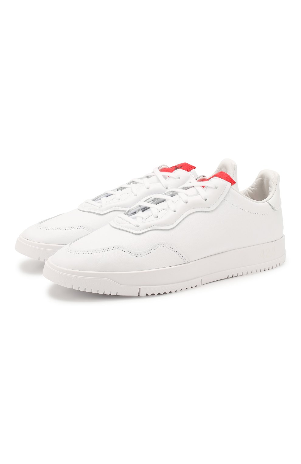 Мужские белые кожаные кеды adidas x 424 supercourt premiere ADIDAS  ORIGINALS — купить за 11250 руб. в интернет-магазине ЦУМ, арт. FX6740