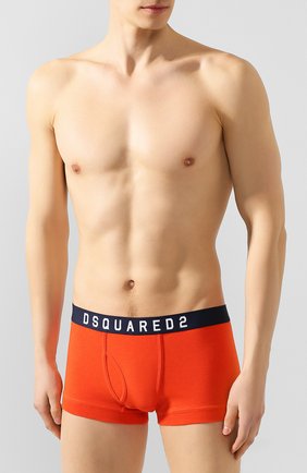 Мужские хлопковые боксеры DSQUARED2 оранжевого цвета, арт. D9LC62510/0RANGE | Фото 2 (Материал внешний: Хлопок; Кросс-КТ: бельё; Мужское Кросс-КТ: Трусы)