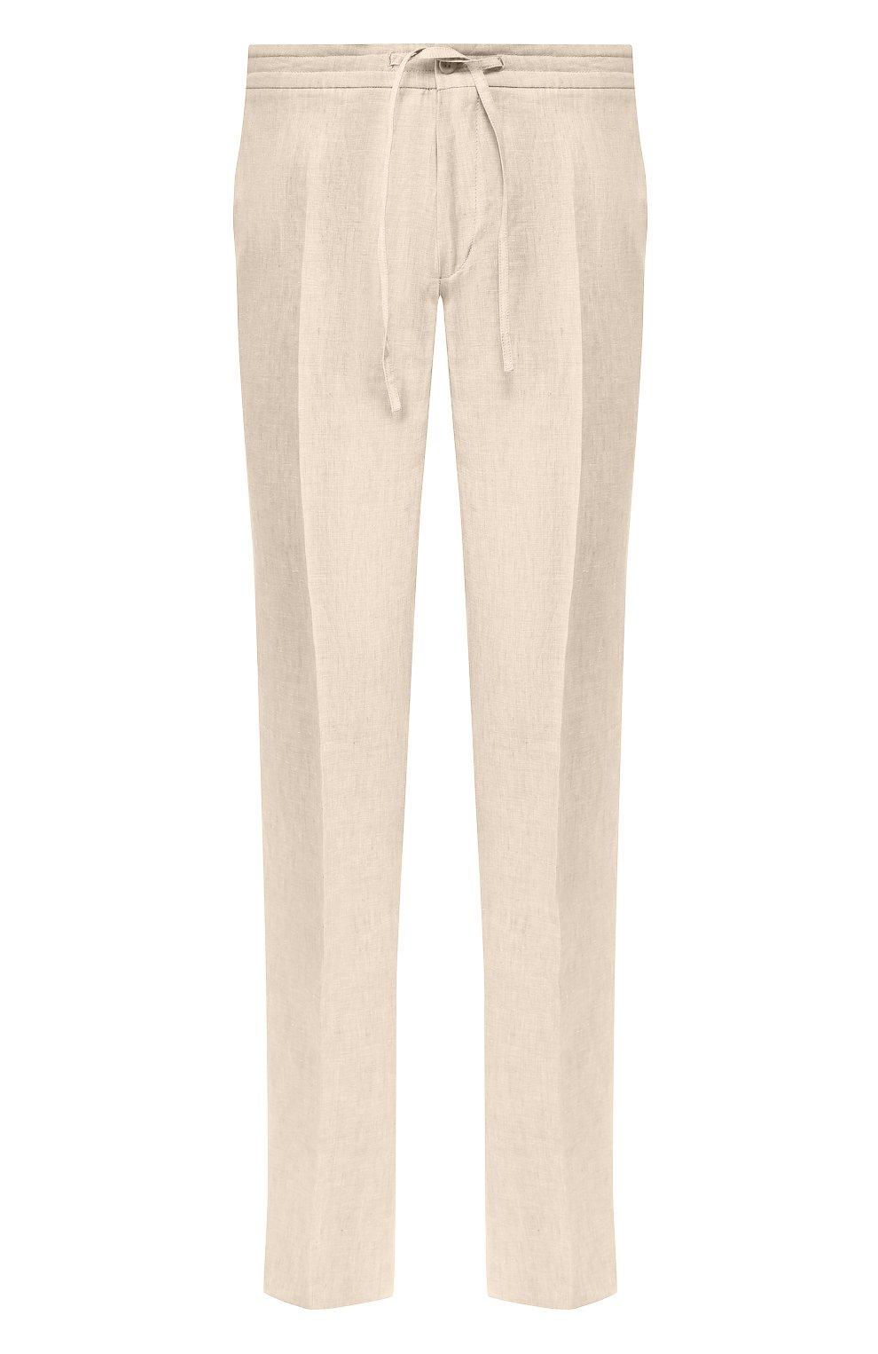 Мужские льняные брюки LORO PIANA бежевого цвета, арт. FAI6395 | Фото 1 (Длина (брюки, джинсы): Стандартные; Случай: Повседневный; Материал внешний: Лен; Стили: Кэжуэл)