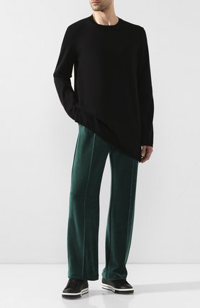 Мужской хлопковый джемпер COMME DES GARCONS HOMME PLUS черного цвета по цене 32600 руб., арт. PE-N018-051 | Фото 2 Мужской хлопковый джемпер COMME DES GARCONS HOMME PLUS черного цвета, арт. PE-N018-051 | Фото 2