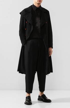 Мужской брюки COMME DES GARCONS HOMME PLUS черного цвета по цене 37150 руб., арт. PE-P025-051 | Фото 2 Мужской брюки COMME DES GARCONS HOMME PLUS черного цвета, арт. PE-P025-051 | Фото 2