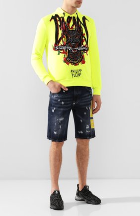 Мужские джинсовые шорты PHILIPP PLEIN темно-синего цвета по цене 77010 руб., арт. P20C MDT2096 PDE004N | Фото 2 Мужские джинсовые шорты PHILIPP PLEIN темно-синего цвета, арт. P20C MDT2096 PDE004N | Фото 2