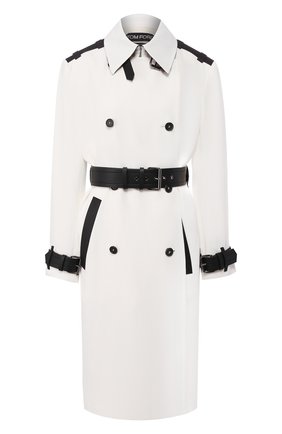 Женский тренч TOM FORD белого цвета по цене 292000 руб., арт. CP1503-FAX032 | Фото 1 Женский тренч TOM FORD белого цвета, арт. CP1503-FAX032 | Фото 1