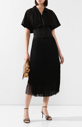 Женская рубашка JACQUEMUS черного цвета по цене 39450 руб., арт. 201T006/23990 | Фото 2 Женская рубашка JACQUEMUS черного цвета, арт. 201T006/23990 | Фото 2
