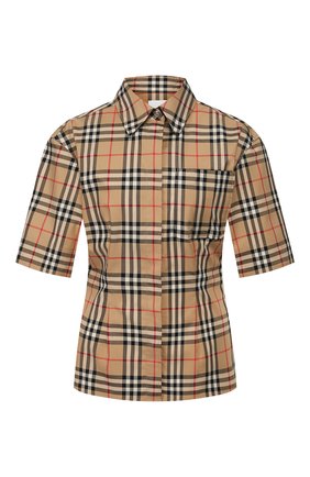 Женская хлопковая рубашка eleonora BURBERRY бежевого цвета по цене 23100 руб., арт. 8025823 | Фото 1 Женская хлопковая рубашка eleonora BURBERRY бежевого цвета, арт. 8025823 | Фото 1