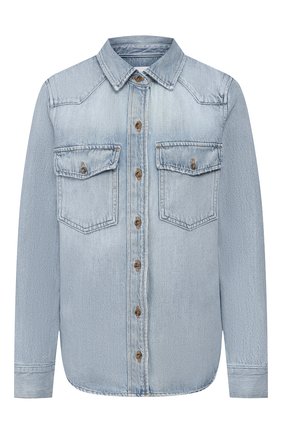 Женская джинсовая рубашка FRAME DENIM голубого цвета по цене 24150 руб., арт. HDSH207 | Фото 1 Женская джинсовая рубашка FRAME DENIM голубого цвета, арт. HDSH207 | Фото 1