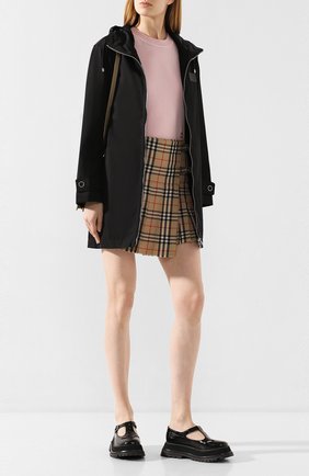 Женский плащ knighton BURBERRY черного цвета по цене 91300 руб., арт. 8026148 | Фото 2 Женский плащ knighton BURBERRY черного цвета, арт. 8026148 | Фото 2