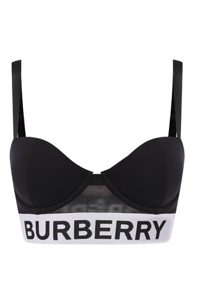 Женский бра-топ BURBERRY черного цвета по цене 29500 руб., арт. 8027730 | Фото 1 Женский бра-топ BURBERRY черного цвета, арт. 8027730 | Фото 1 (Материал внешний: Синтетический материал; Женское Кросс-КТ: Раздельные купальники)