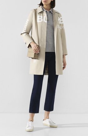 Женское хлопковое поло BURBERRY серого цвета по цене 17500 руб., арт. 8029463 | Фото 2 Женское хлопковое поло BURBERRY серого цвета, арт. 8029463 | Фото 2